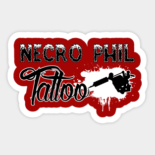 Necro Phil Tattoo Machine Logo Sticker